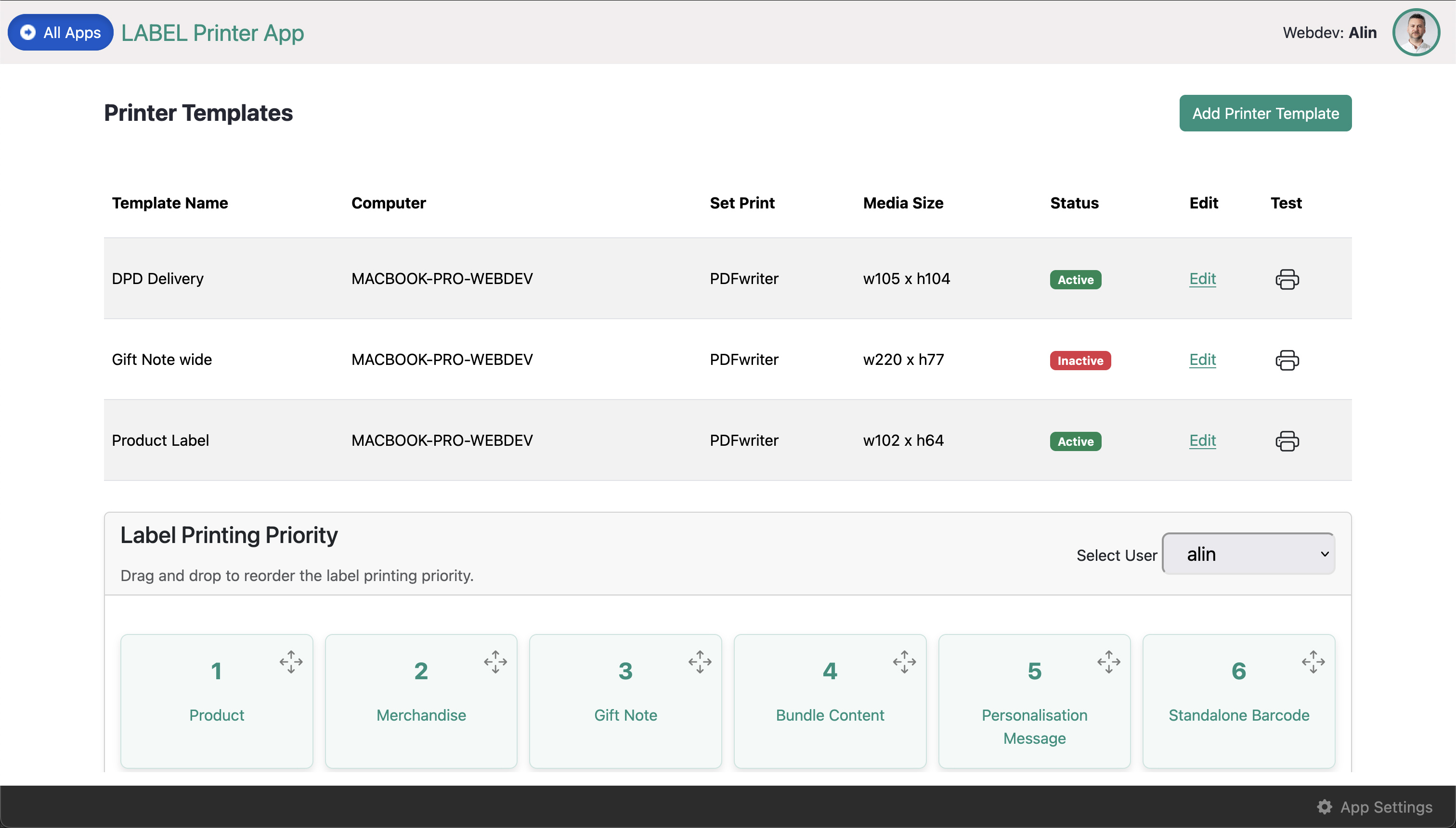 Lola's Multiple Printers Management App
